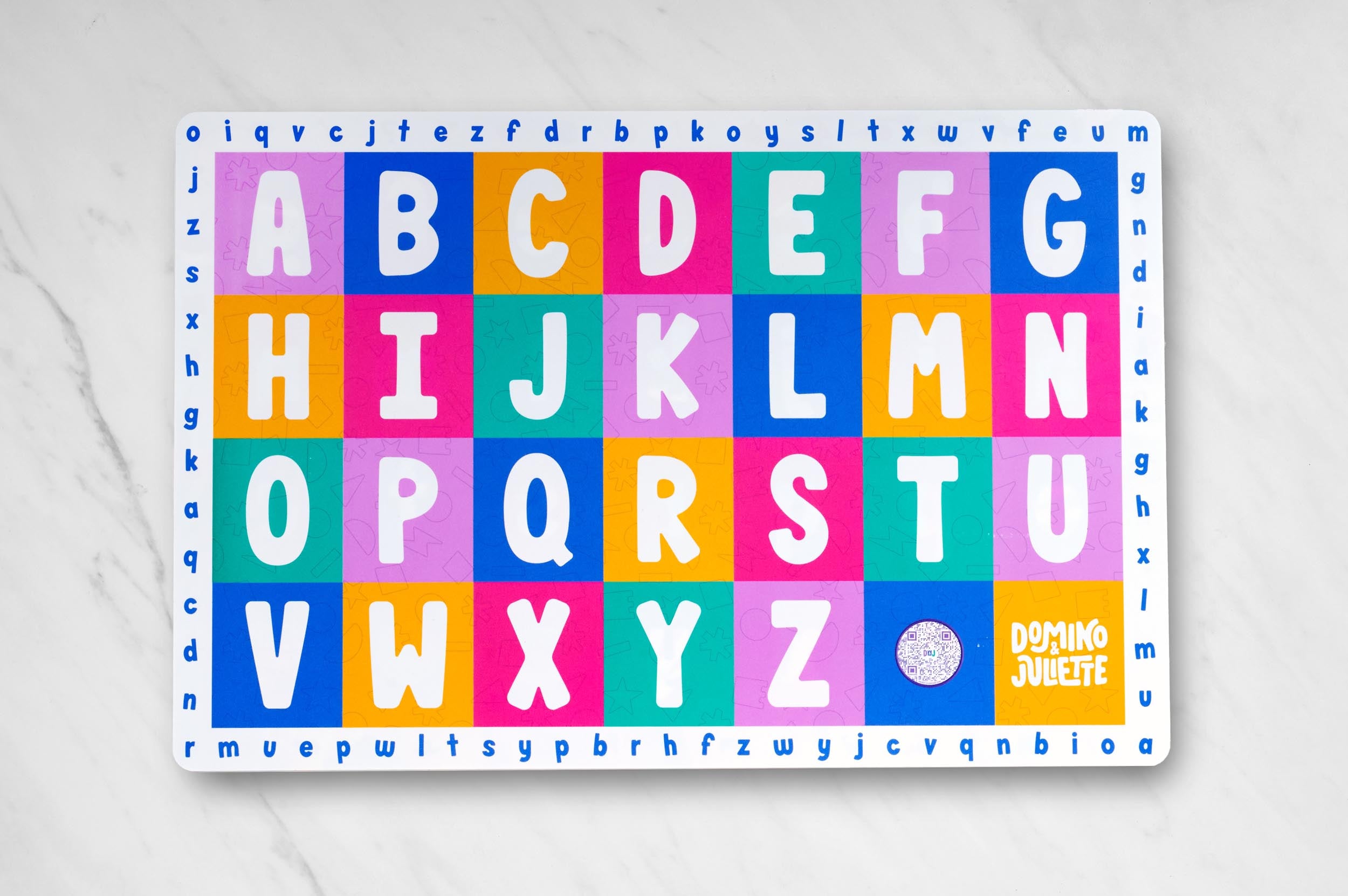 Uppercase & Lowercase Alphabet Placemat, Double-sided placemat, alphabet learning, educational toy for 2 year olds, Alphabet Placemat, Alphabet Placemats, ABC Placemat, ABC Placemats