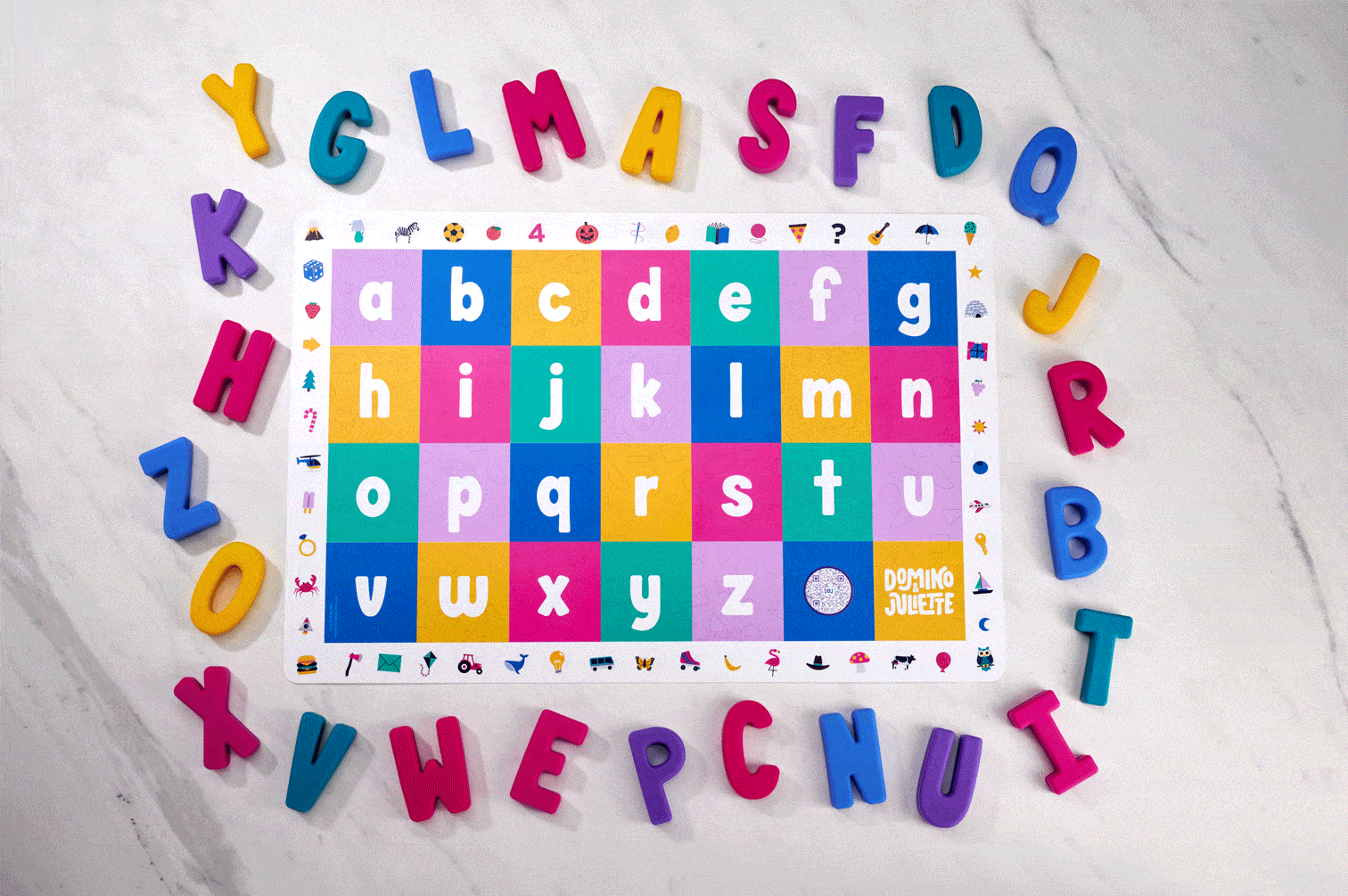 Uppercase & Lowercase Alphabet Placemat, Double-sided placemat, alphabet learning, educational toy for 2 year olds, Alphabet Placemat, Alphabet Placemats, ABC Placemat, ABC Placemats