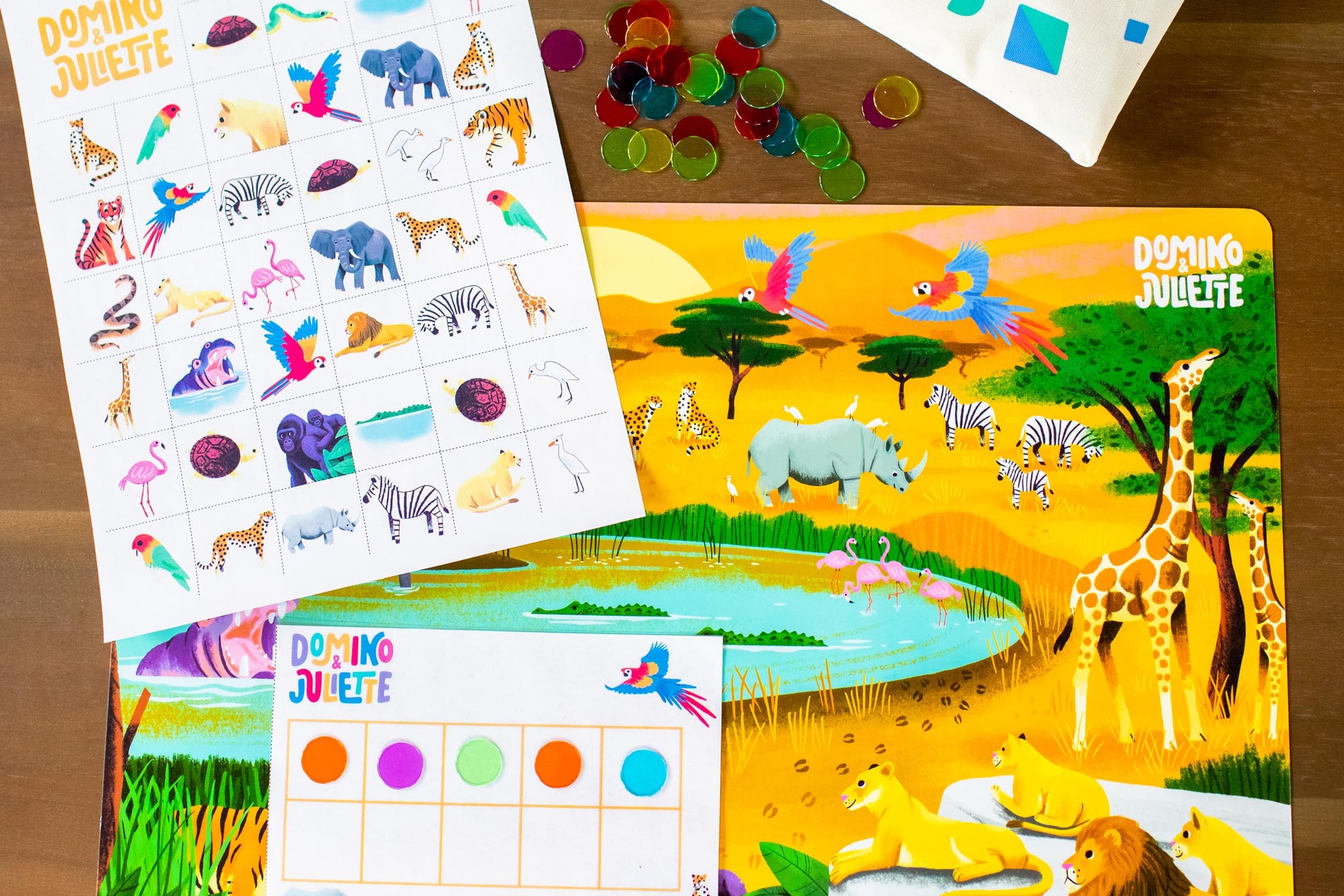 Safari placemat with playful illustrations for language development and early math skills, Safari Placemats, Scenic Safari placemat, Make mealtime fun and educational with this safari-themed placemat, Encourage imaginative play with this colorful Safari placemat, Scenic Safari placemat with simple learning prompts for cognitive development, Fun and educational activities to keep children entertained and engaged on the Safari placemat