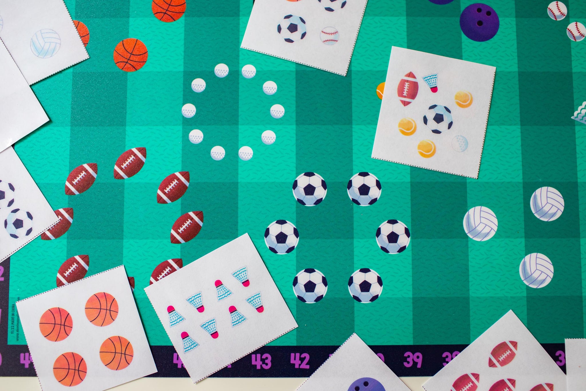 Counting Placemat, Counting Placemats, Math Placemat, Math Placemats, Counting Placemat for Sports Fans, Colorful Sports Ball Theme with Counting Numbers, developing essential math skills, math activity ideas