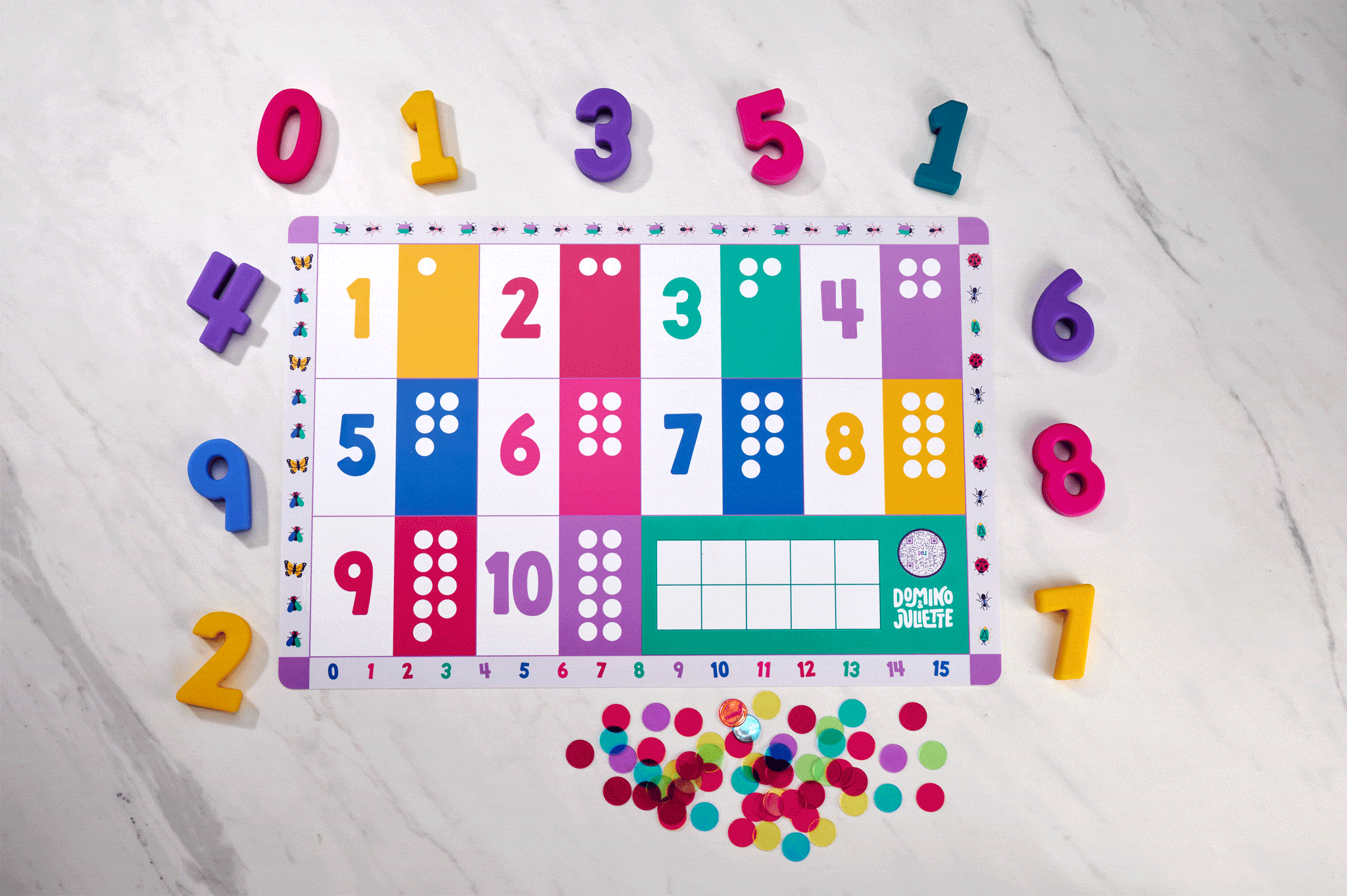 Counting Rocks Placemats Numbers Placemat | Domino & Juliette