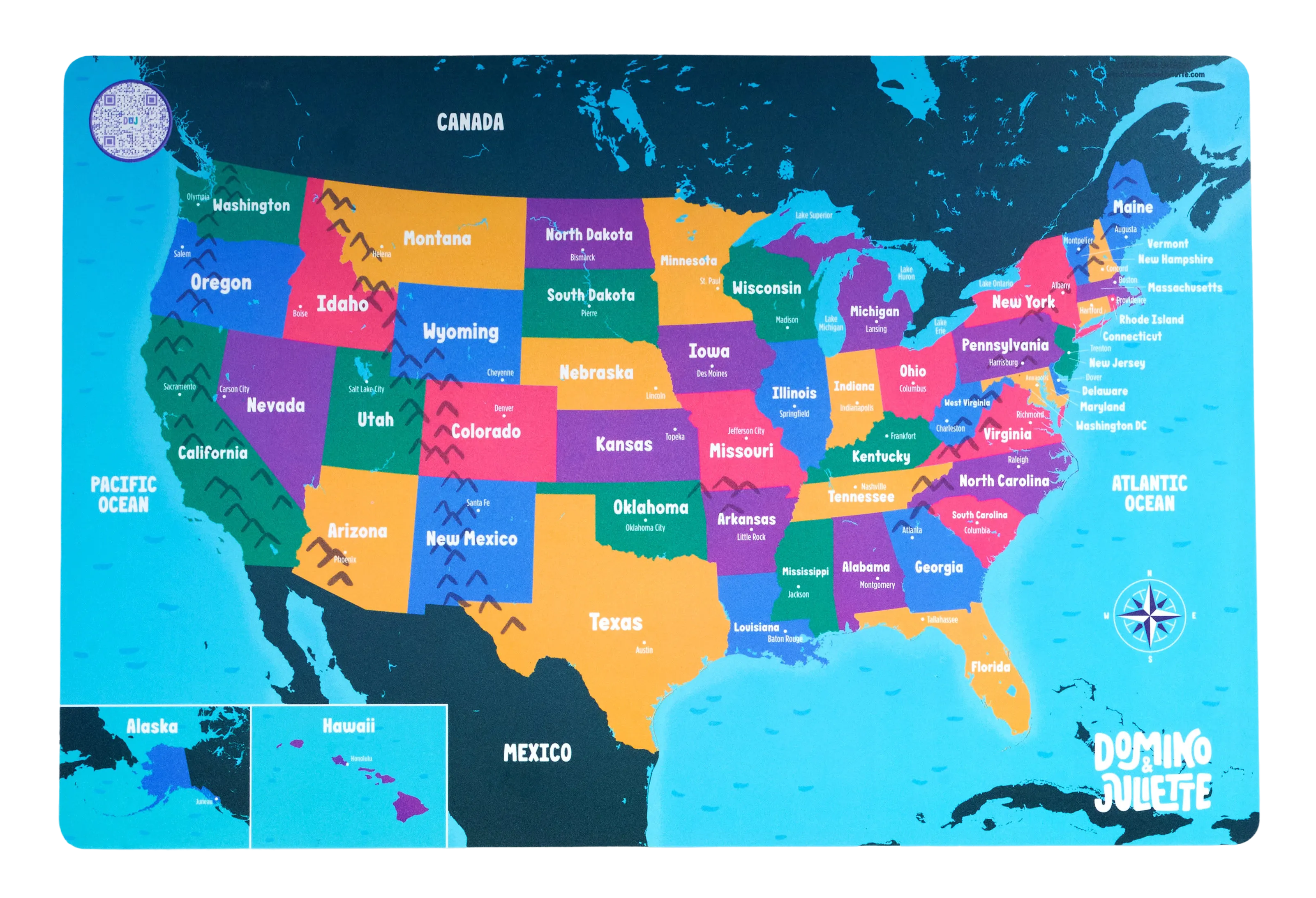 USA Geography Placemat