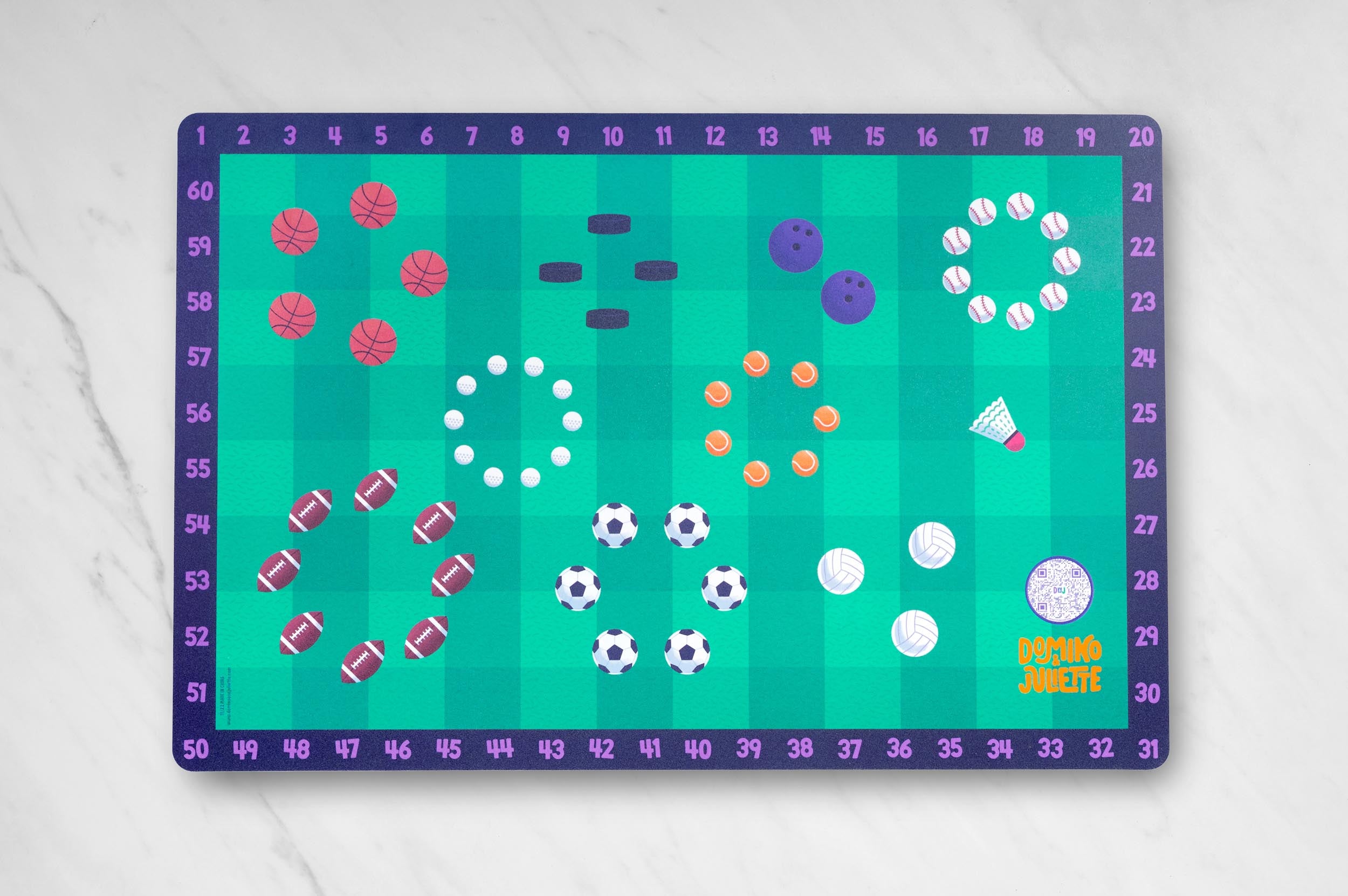 Counting Placemat, Counting Placemats, Math Placemat, Math Placemats, Counting Placemat for Sports Fans, Colorful Sports Ball Theme with Counting Numbers, developing essential math skills, math activity ideas