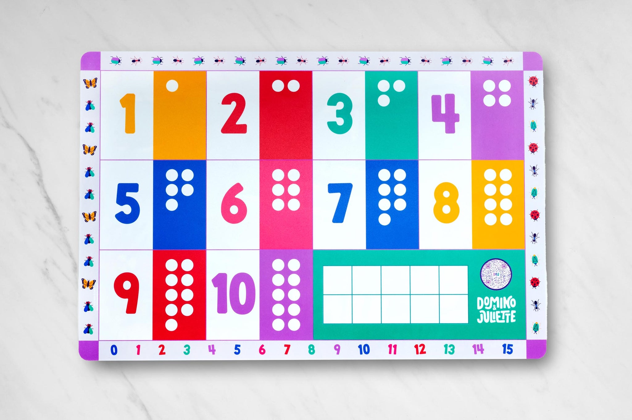 Counting Rocks Placemats Numbers & Counting Learning Placemat for Toddlers – Domino & Juliette
