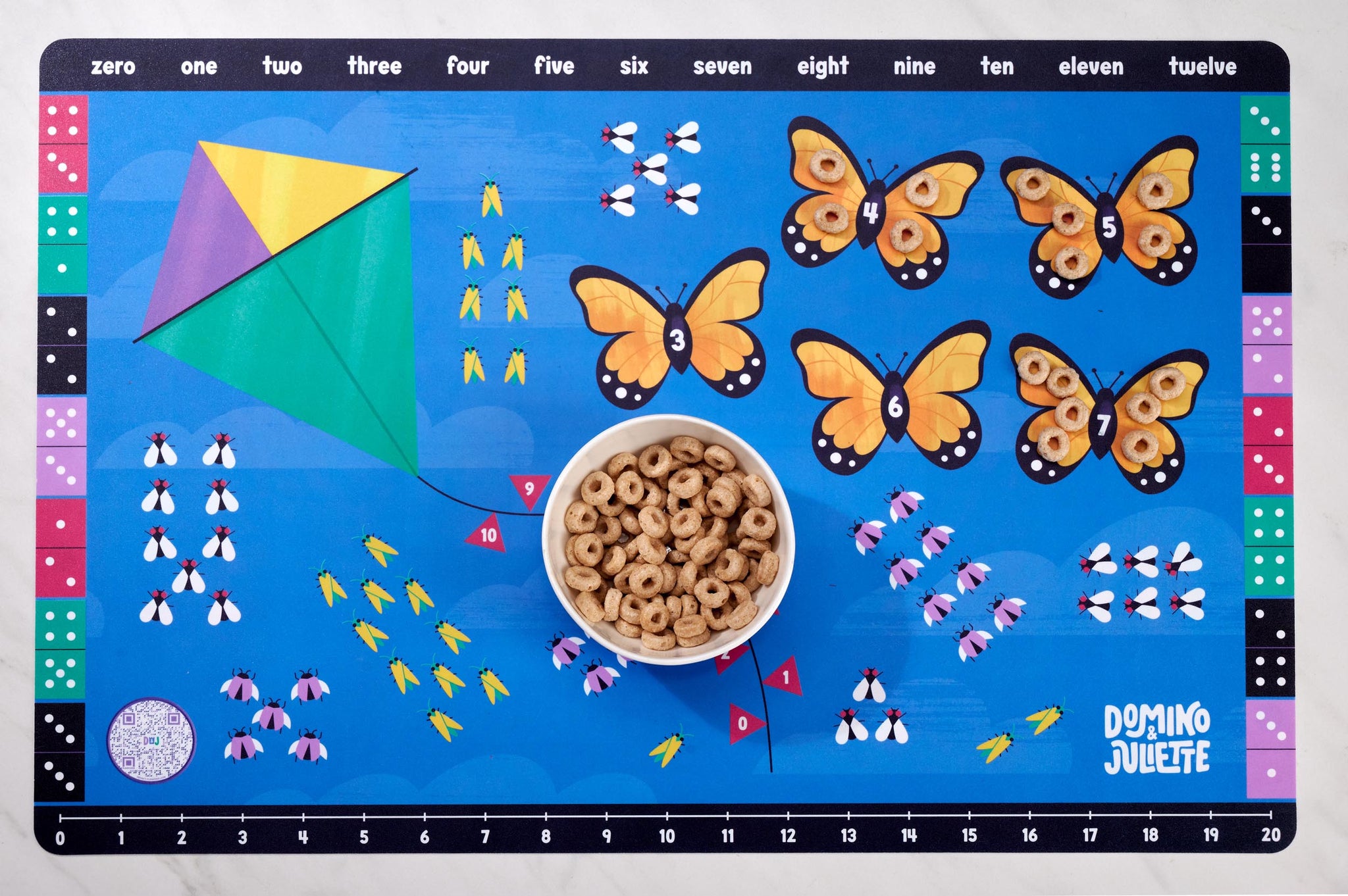 Counting Rocks Placemats Math Basics Learning Placemat Bundle for Kids (3 Levels) – Domino ...