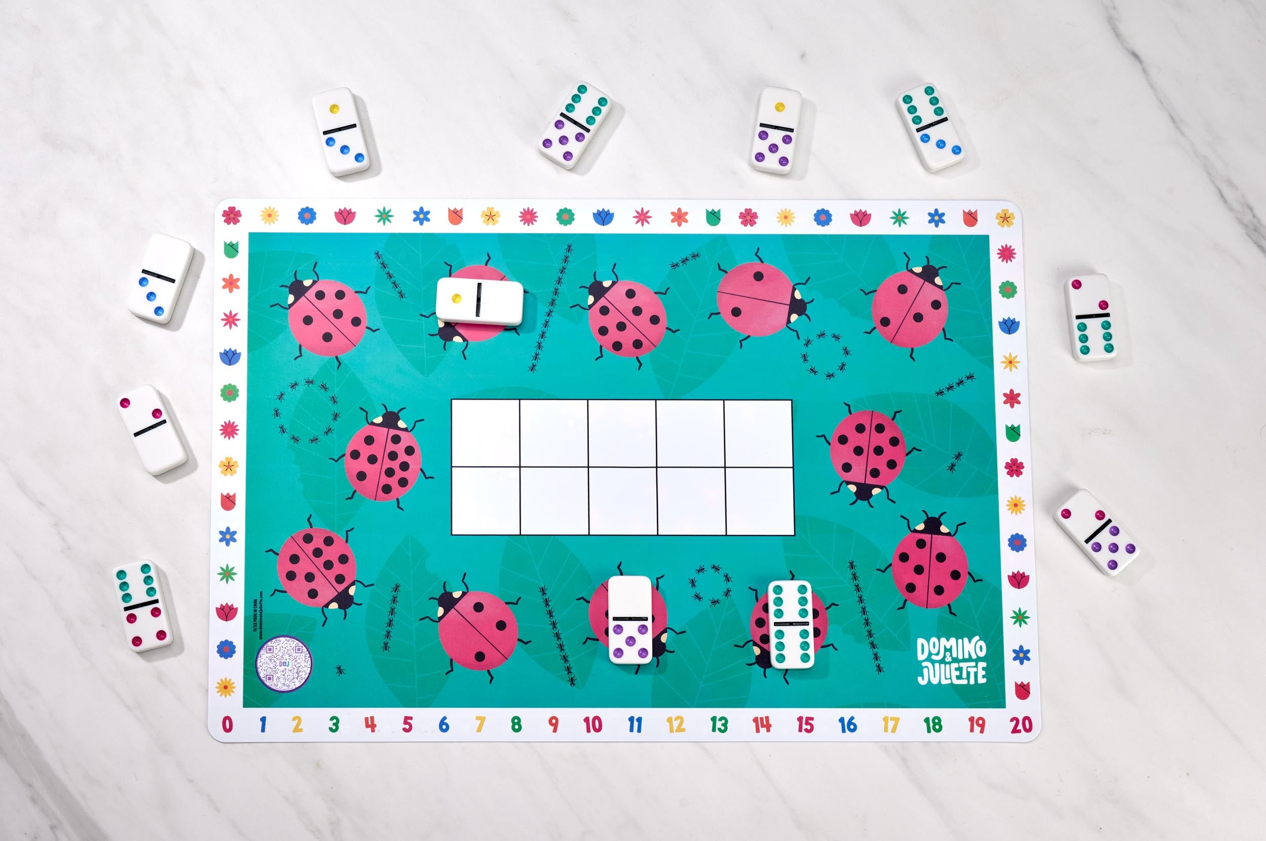 Counting Rocks Placemats Math Basics Learning Placemat Bundle for Kids (3 Levels) – Domino ...