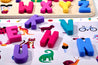 Phonics Placemat, Phonics Placemats, Phonics Sounds, Phonics Words, double-sided phonics placemat, alphabet letters placemat, phonics images on placemat, durable placemat for kids, easy to clean placemat for kids, educational activities for kids, placemats for children ages 6 months to 7 years